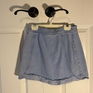 BLUE DENIM MINI SKIRT